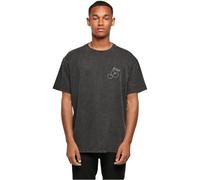 MERCHCODE Mp0007524-cherry Acid Washed Oversize tee Camiseta, Negro, XS para Hombre