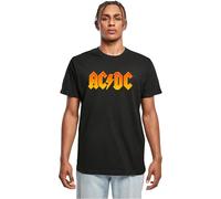 MERCHCODE Mp5011728-acdc-Fire Logo T-Shirt Camiseta, Negro, L Hombres