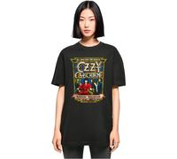 MERCHCODE Mp5011966-ladies OZZY Osbourne-No Rest For The Wicked Oversized Boyfriend tee Camiseta, Negro, XL Mujeres