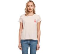 MERCHCODE Mp5012552-ladies Hugs & Love-Queen of Hearts Box tee Camiseta, Rosa, S Mujeres
