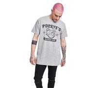 MERCHCODE Popeye Barber Shop Tee, Camiseta Hombre, Gris, XL