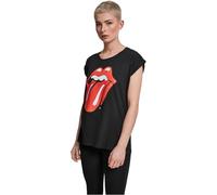 MERCHCODE Rolling Stones Tongue, Camiseta Mujer, Negro, M
