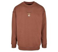 Merchcode Sudadera 'Christmas Cute Deer' beige / marrón castaño / rojo / negro XXL beige / marrón castaño / rojo / negro