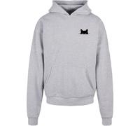 Merchcode Sudadera 'Halloween - Cat' gris claro / negro S EUR
