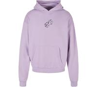 Merchcode Sudadera 'Hugs & Love - Heart Dice' lavanda / negro S lavanda / negro