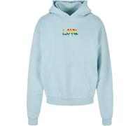 Merchcode Sudadera 'Love Teddy' azul claro / verde / negro XXL azul claro / verde / negro