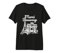 Merci Beaucoup Divertido Francés Diciendo París Amante Parisino Camiseta Premium
