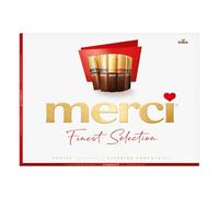 merci Finest Selection Gran Variedad - 675 g - Caja de Bombones para Regalar - Surtido de 8 Especialidades de Chocolate con y sin Relleno - Selección Premium - Sin Gluten y Aptos para Vegetarianos