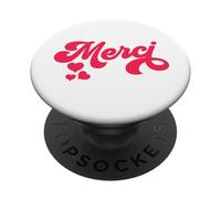 Merci French Paris - Cita Francesa para Regalo francés PopSockets PopGrip Adhesivo