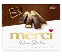 merci Intense Selection Gran Variedad - 250 g - Caja de Bombones para Regalar - Surtido de 4 Especialidades de Chocolate Negro - Sin Gluten y Aptos para Vegetarianos - Ideal para Disfrutar y Compartir