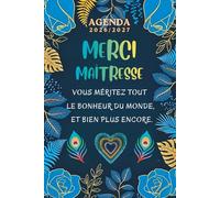 Merci Maîtresse - Agenda 2026 2027: Planificateur semainier 2026 2027 | Une semaine sur 2 pages | Cadeau personnalisé de fin d’année pour professeur des écoles