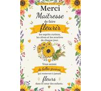 MERCI Maitresse: Cadeau personnalisé maternelle d'école fin d'année , AGENDA Semainier et mensuel 12 MOIS