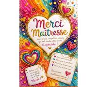 Merci maîtresse: Carnet cadeau original pour remercier la maîtresse | cahier de 124 pages avec des pages dédiées aux photos souvenirs de classe | pages qualité crème, couverture aspect mat.