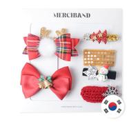 [Merciband] Juego de regalo de pinza para el pelo de Feliz Navidad (6 piezas/paquete) todo hecho en Corea. Juego de regalo para niña, clip a presión, clip de pasador, pin de bebé, accesorio para el