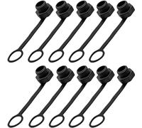 MerciL 10 tapas antipolvo para conector M12, enchufe M12, tapas de rosca de plástico, tapas de rosca de plástico, tapa de protección impermeable para enchufes de montaje en panel (para hembra)