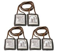MERCILIA MEISHILAI Escapulario marrón de alta calidad de Nuestra Señora del Monte Carmelo, collar de fieltro de lana con cordón marrón de 48 cm, 45 mm x 53 mm, regalo de protección sacramental