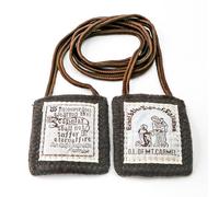 MERCILIA MEISHILAI Escapulario marrón de alta calidad de Nuestra Señora del Monte Carmelo, collar de fieltro de lana con cordón marrón de 48 cm, 45 mm x 53 mm, regalo de protección sacramental