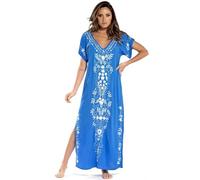 Merciy Boho - Poncho de playa para mujer, vestido de verano, kaftán, vestido de playa, bikini, túnica