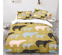 MercrI Funda Nórdica Cama 90 135X200Cm Animales Nórdicos Funda Nordica 135 X 200 Microfibra con Funda De Almohada 40X75Cm Funda Nordica Infantil Cómoda
