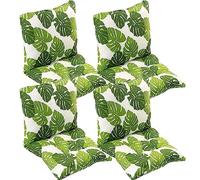 MeRcri Pack 1/2/4 Cojines para Sillas con Respaldo,40x40/45x45/50x50 cm,con Correas de Sujeción,Cojín Acolchado de Respaldo Bajo, Cojín Acolchado para Silla de Jardín (Color : #7, Size : 45x45cm4pcs)