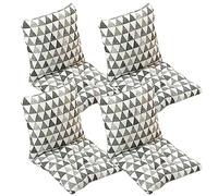 MeRcri Pack 1/2/4 Cojines para Sillas con Respaldo,40x40/45x45/50x50 cm,con Correas de Sujeción,Cojín Acolchado de Respaldo Bajo, Cojín Acolchado para Silla de Jardín (Color : #2, Size : 50x50cm4pcs)