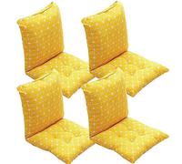 MeRcri Pack 1/2/4 Cojines para Sillas con Respaldo,40x40/45x45/50x50 cm,con Correas de Sujeción,Cojín Acolchado de Respaldo Bajo, Cojín Acolchado para Silla de Jardín (Color : #9, Size : 40x40cm4pcs)