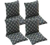 MeRcri Pack 1/2/4 Cojines para Sillas con Respaldo,40x40/45x45/50x50 cm,con Correas de Sujeción,Cojín Acolchado de Respaldo Bajo, Cojín Acolchado para Silla de Jardín (Color : #6, Size : 40x40cm4pcs)