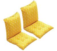 MeRcri Pack 1/2/4 Cojines para Sillas con Respaldo,40x40/45x45/50x50 cm,con Correas de Sujeción,Cojín Acolchado de Respaldo Bajo, Cojín Acolchado para Silla de Jardín (Color : #9, Size : 40x40cm2pcs)