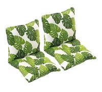 MeRcri Pack 1/2/4 Cojines para Sillas con Respaldo,40x40/45x45/50x50 cm,con Correas de Sujeción,Cojín Acolchado de Respaldo Bajo, Cojín Acolchado para Silla de Jardín (Color : #7, Size : 50x50cm2pcs)