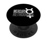 Mercurio Astrología retrógrada Tránsito Glifo Planetario PopSockets PopGrip Adhesivo