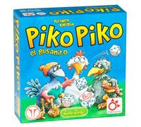 MERCURIO - PIKO PIKO - Juego de Dados para Familias y Amigos - Ejercita Matemáticas Jugando - Juego de Mesa Portátil con 8 Dados y 16 Fichas - Para 2 a 7 Jugadores - Edad Mínima 8 Años