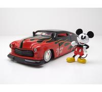 Mercury Coupé 1951 Negro Rojo Con Mickey Mouse Figura Modelo 1:24 Jada Toys