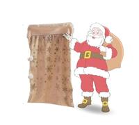 Mercury Home - Saco de Papá Noel - de terciopelo - para rellenar con regalos - Decoración navideña - para el hogar - 48 x 75 cm
