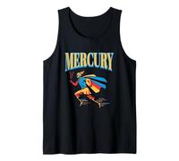 Mercury Roman Messenger Dios Mitología Retro Comic Style Camiseta sin Mangas