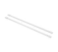MERCURY TEXTIL- 2 Piezas de Barra Extensible para Cortinas, Barra de Tension para Cocina, Barra Blanca Ajustable, Facil Instalacion.(30-45cm)