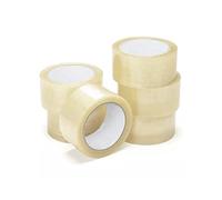 MERCURY TEXTIL- 6 Rollos de Cinta de Embalaje Transparente de 48mm x 40/100/120m, Cinta Adhesiva Resistente para Cajas de Cartón de Envíos y Mudanzas. (Pack 6-120m)