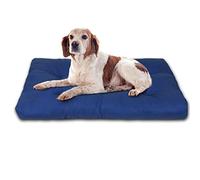 MERCURY TEXTIL- Cama de Mascota, Colchón para Perro, Colchoneta Reversible Estampada Relleno de Espuma para Interior y Exterior. (Small, Azul)