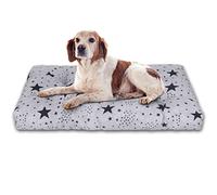 MERCURY TEXTIL- Cama de Mascota, Colchón para Perro, Colchoneta Reversible Estampada Relleno de Espuma para Interior y Exterior. (Small, Estrellas)