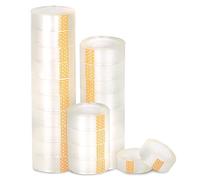 MERCURY TEXTIL- Celo o Cinta Adhesiva Transparente de 18x35mm. Ideal para oficina, hogar y colegio. (Pack 24 rollos)