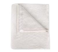 MERCURY TEXTIL- Colcha Plaid Multiusos 50% algodón 50% Poliéster, Jarapas para Sofá, Liso y Rayas, Plaid Cama. Plaid Sofá, Manta Cubre Sofá Foulard (230x290cm, Rayas Hueso)