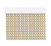 MERCURY TEXTIL Cortina para Puerta Tiras PVC 200x120cm，Cortina para Puerta Exterior，10 Color (Beige+Filo Marron R1)
