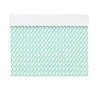 MERCURY TEXTIL Cortina para Puerta Tiras PVC 200x120cm，Cortina para Puerta Exterior，10 Color (Blanco+Filo Verde R10)