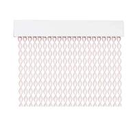 MERCURY TEXTIL Cortina para Puerta Tiras PVC 200x120cm，Cortina para Puerta Exterior，10 Color (Blanco+Filo Lila R5)