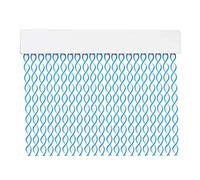 MERCURY TEXTIL Cortina para Puerta Tiras PVC 200x120cm，Cortina para Puerta Exterior，10 Color (Blanco+Filo Azul R8)