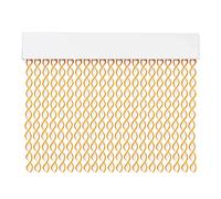 MERCURY TEXTIL Cortina para Puerta Tiras PVC 200x90cm，Cortina para Puerta Exterior，10 Color (Blanco+Filo Amarillo R4)