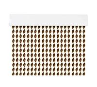 MERCURY TEXTIL Cortina para Puerta Tiras PVC 200x90cm，Cortina para Puerta Exterior，10 Color (Marron Filo Beige R2)