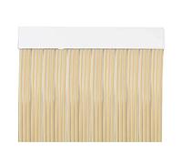 MERCURY TEXTIL Cortina para Puerta Tiras PVC 210x120cm，Cortina para Puerta Exterior (Beige+filo Transparente P14)