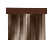 MERCURY TEXTIL Cortina para Puerta Tiras PVC 210x120cm，Cortina para Puerta Exterior,perfil marron (Marron+filo Vainilla P18)