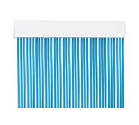 MERCURY TEXTIL Cortina para Puerta Tiras PVC 210x90cm，Cortina para Puerta Exterior (Azul +Filo Blanco P11)