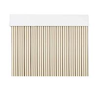 MERCURY TEXTIL Cortina para Puerta Tiras PVC 210x90cm，Cortina para Puerta Exterior (Beige+Filo Marron P2)